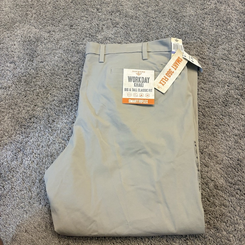 Dockers Work Day Khaki Pants Mens 48x29 Beige Classic Fit Trousers NEW $75